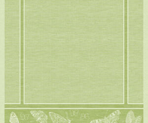 Waffeltuch Schmetterling, apfelgrün, 50% Baumwolle, 50% Leinen, waschbar bis 60°Grad, 45x73cm, hergestellt in Österreich