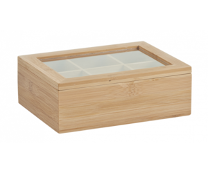 diese praktische Teebox sorgt für eine ordentliche und platzsparende Aufbewahrung von verschiedenen Teesorten, das Aroma Ihres Tees bleibt dank des Magnetverschlusses im Deckel lange Zeit erhalten, ideal zum Verstauen von losen Teebeuteln, mit 6 separaten Fächern, Bambus mit Sichtfenster